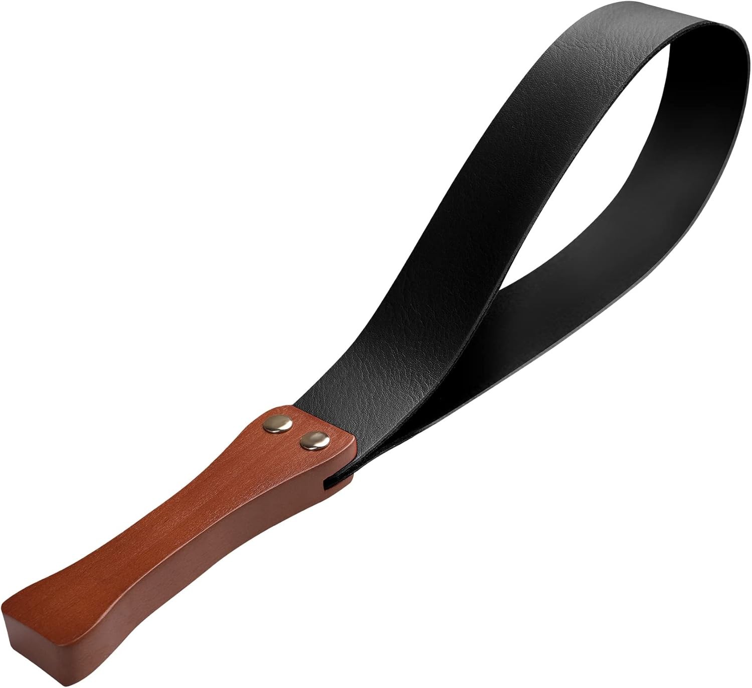 Leather Paddle W/ Anti-Slip Wooden Handle Riding Crop Horses 19'' Equestrianism