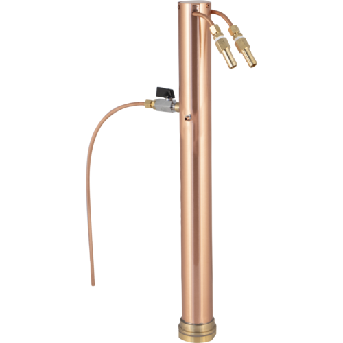 AlcoEngine Copper Reflux Still Top w/ Barb Connections - for Digiboil, BrewZilla