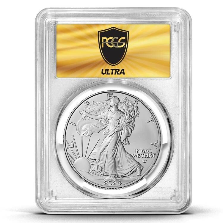 2024W Ultra Breaks HEATWAVE Silver Eagle Burnished PCGS SP70 Coin Mystery Pack