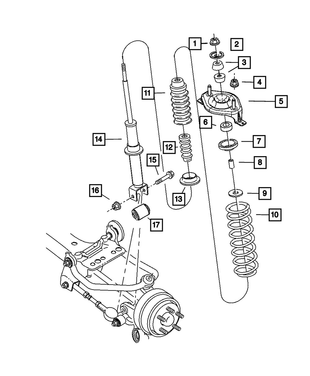 Genuine Mopar Strut Mount 4879072AE
