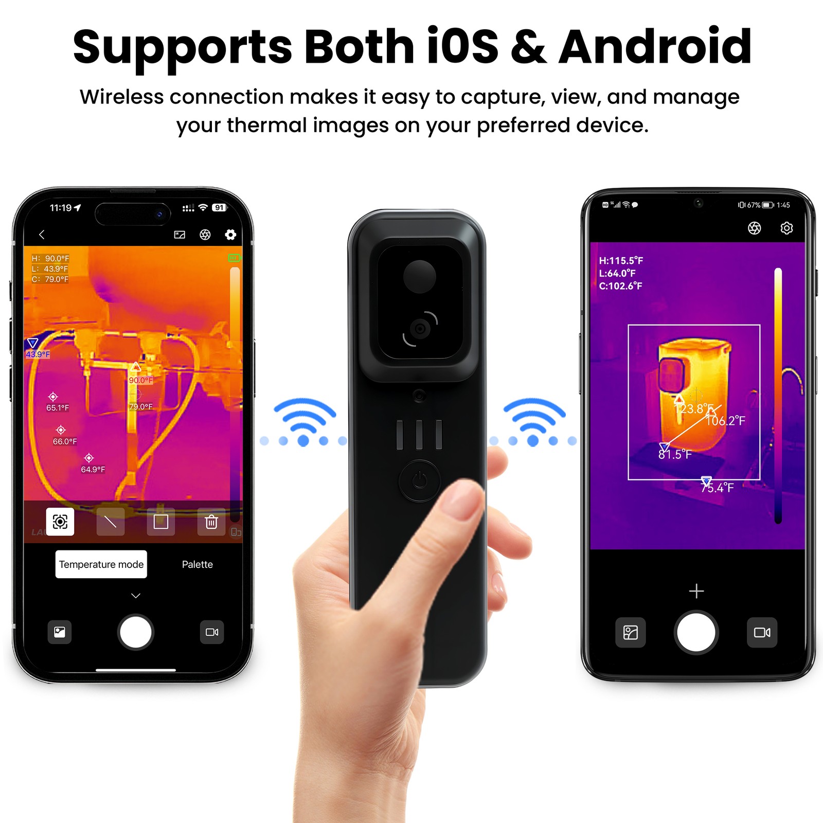 LAUREII Infrared Thermal Imager Camera Wireless Android & iOS WiFi Smart Gift