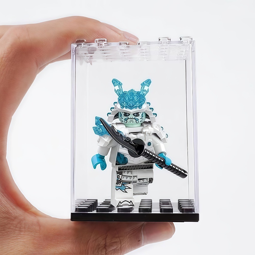 20Pcs Clear Acrylic Minifigure Display Case, Stackable Figure Storage Boxes