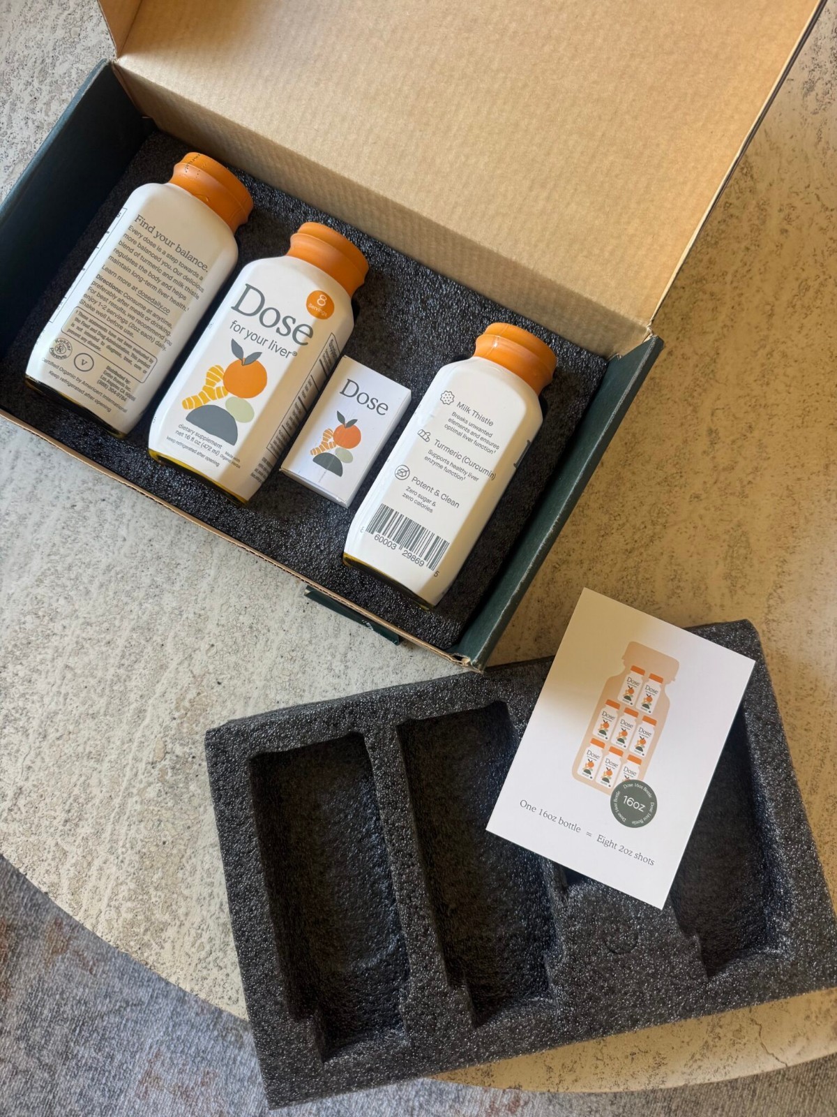 DOSE For Your Liver Support Supplement Cleanse 2oz 6 PACK