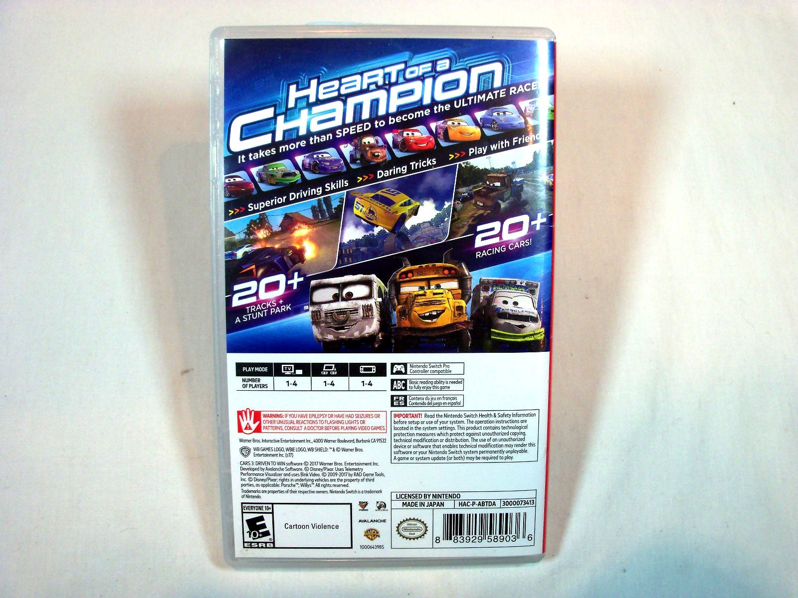 Cars 3: Driven to Win - Nintendo Switch (Case Only)