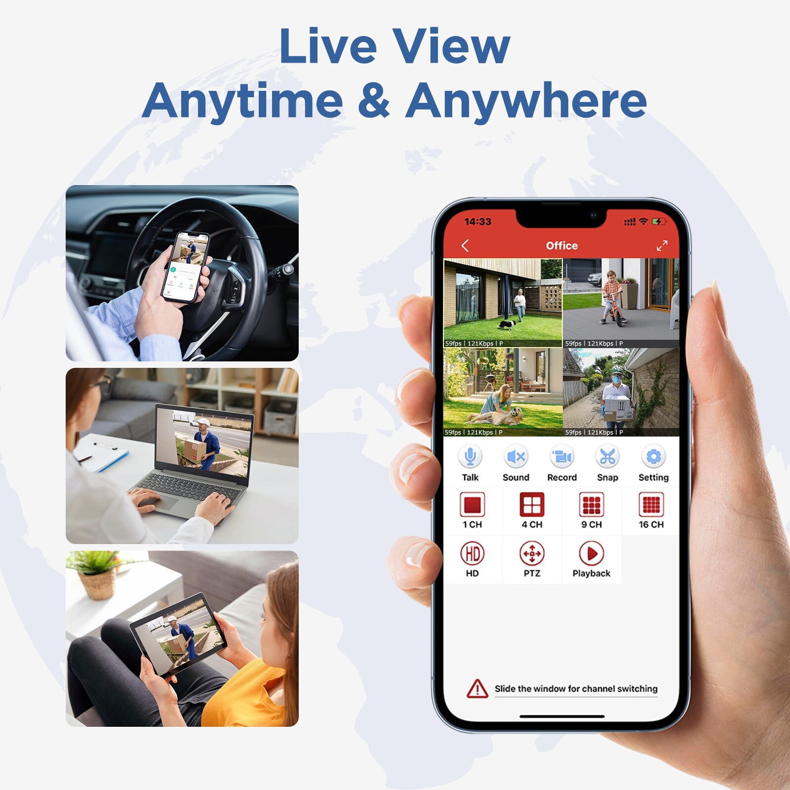 H.265+ 10CH NVR Wireless Security Cameras System 3MP outdoor camera 1TB