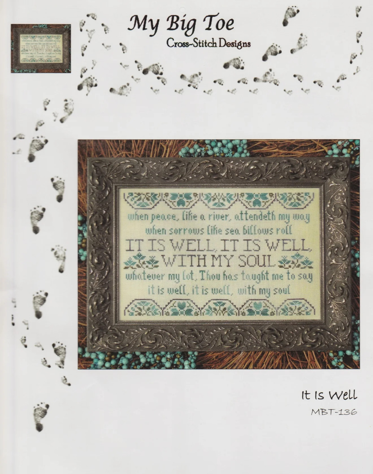 It Is Well by My Big Toe cross stitch pattern