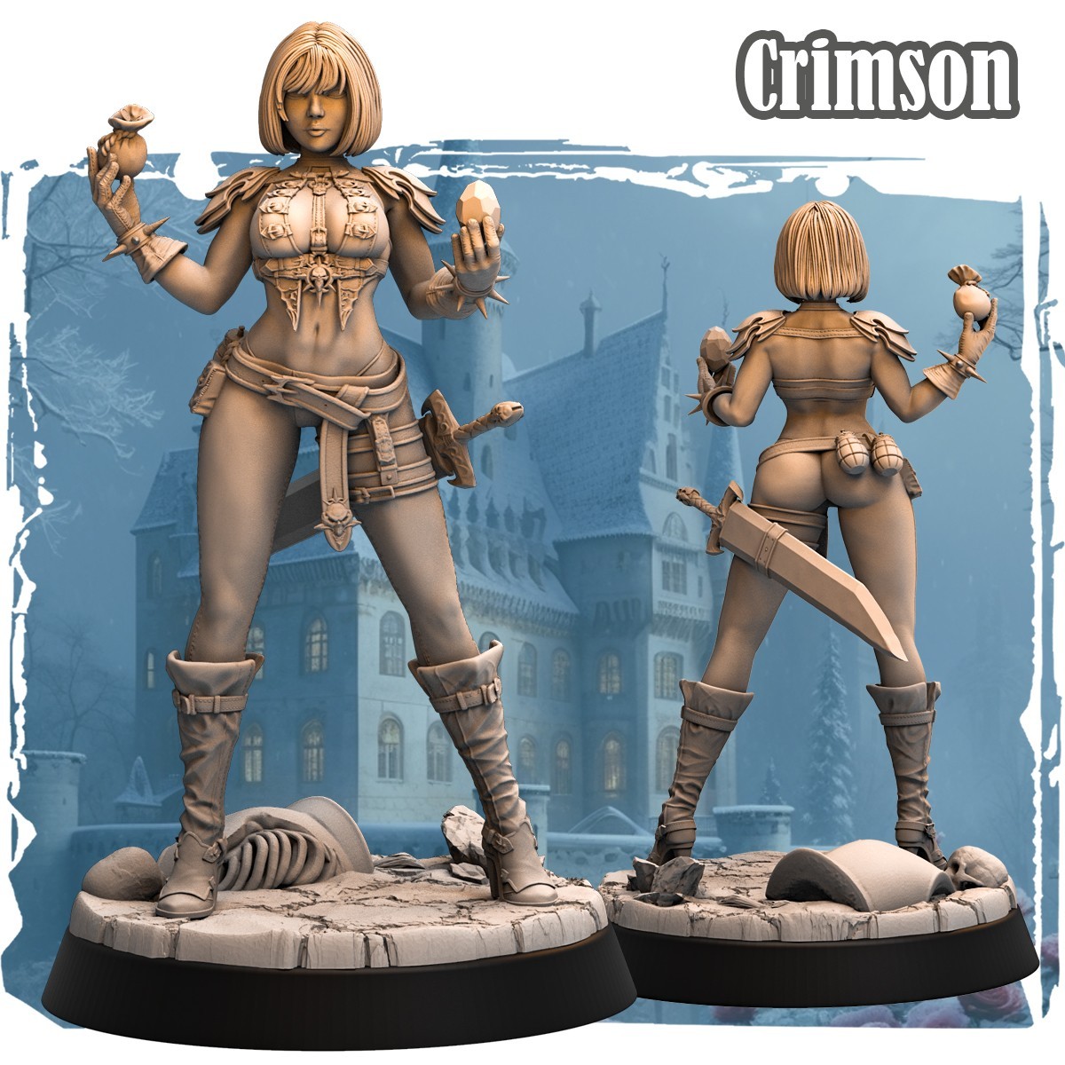 Dungeons & Dragons Playable Character - Female Human Crimson - Rogue, Fighter
