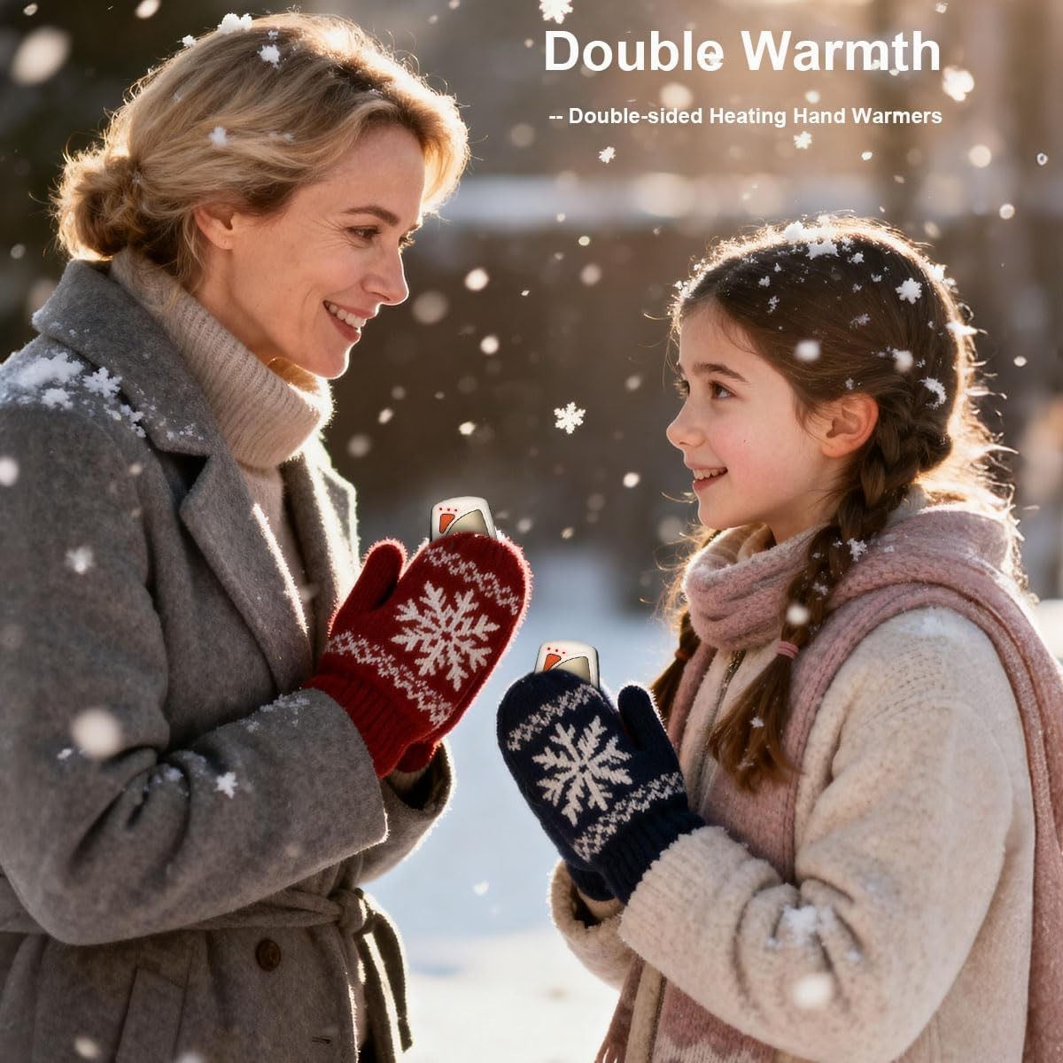 Hand Warmers Rechargeable 2 Packs Double Sided Heating AI Charging Case 14000mAh