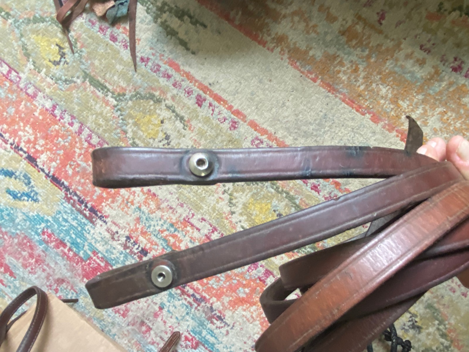 used western split work reins soft leather 84" FREE SHIPPING