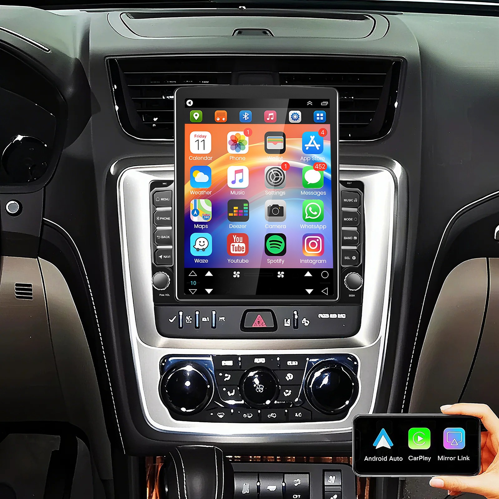 9.7" For GMC Acadia 2013-2017 Car Stereo Radio GPS Android 15 Carplay Navi Wifi