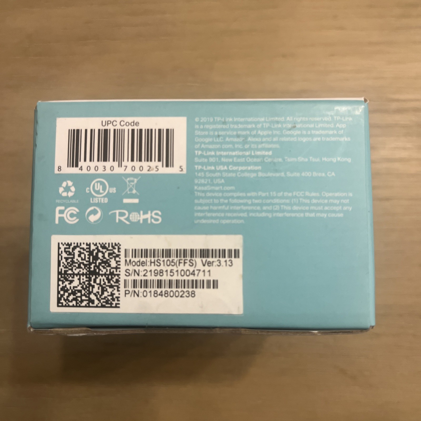 TP-LINK HS105 Plug-In Socket Controller BRAND NEW IN BOX