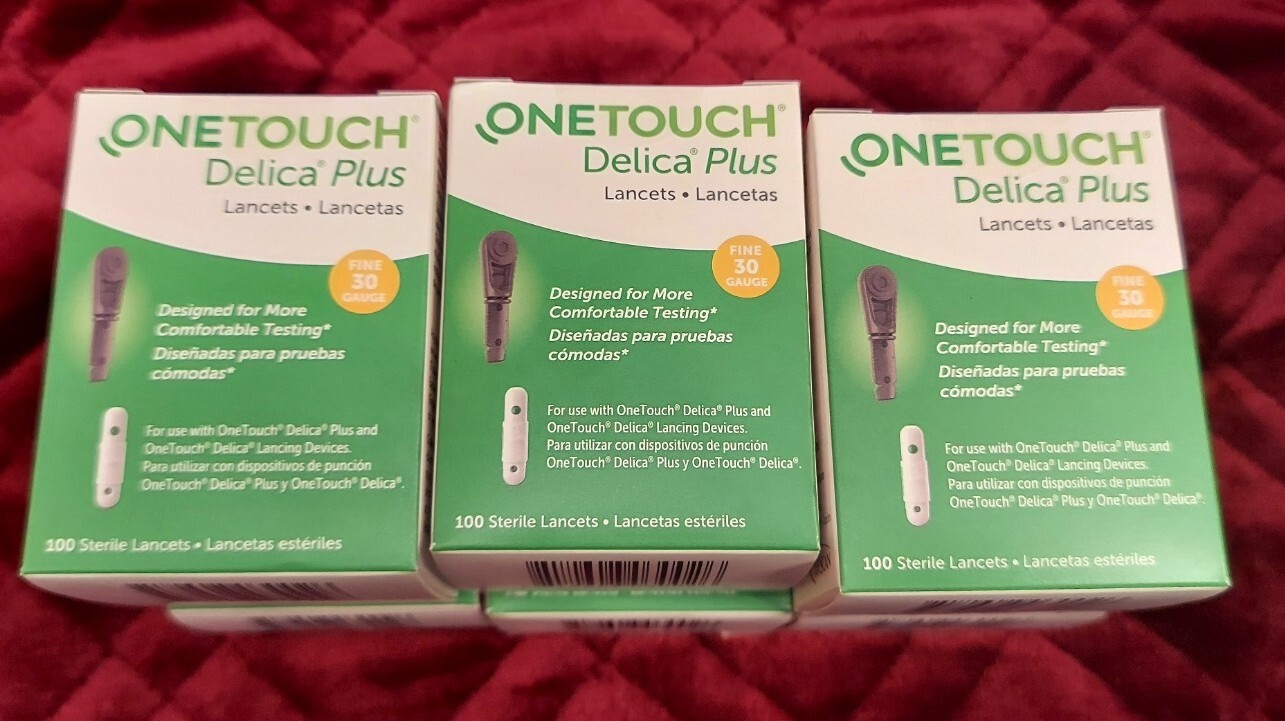 OneTouch Delica Plus 30G FINE Lancets (Pk of 100 Units) 600 TOTAL EXP 2/29/2024