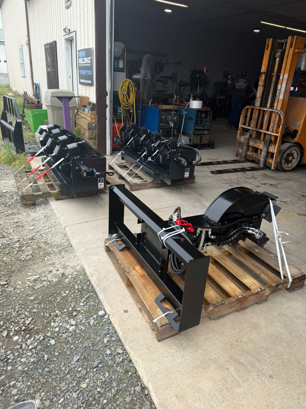 NEW-Skid Steer Hydraulic Stump Grinder Attachment – Quick Attach (NOT Mini)