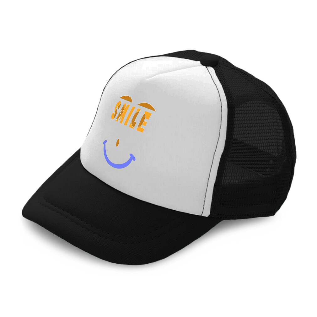 Kids Trucker Hat Smile C Polyester Boys Caps & Girls Caps Adjustable