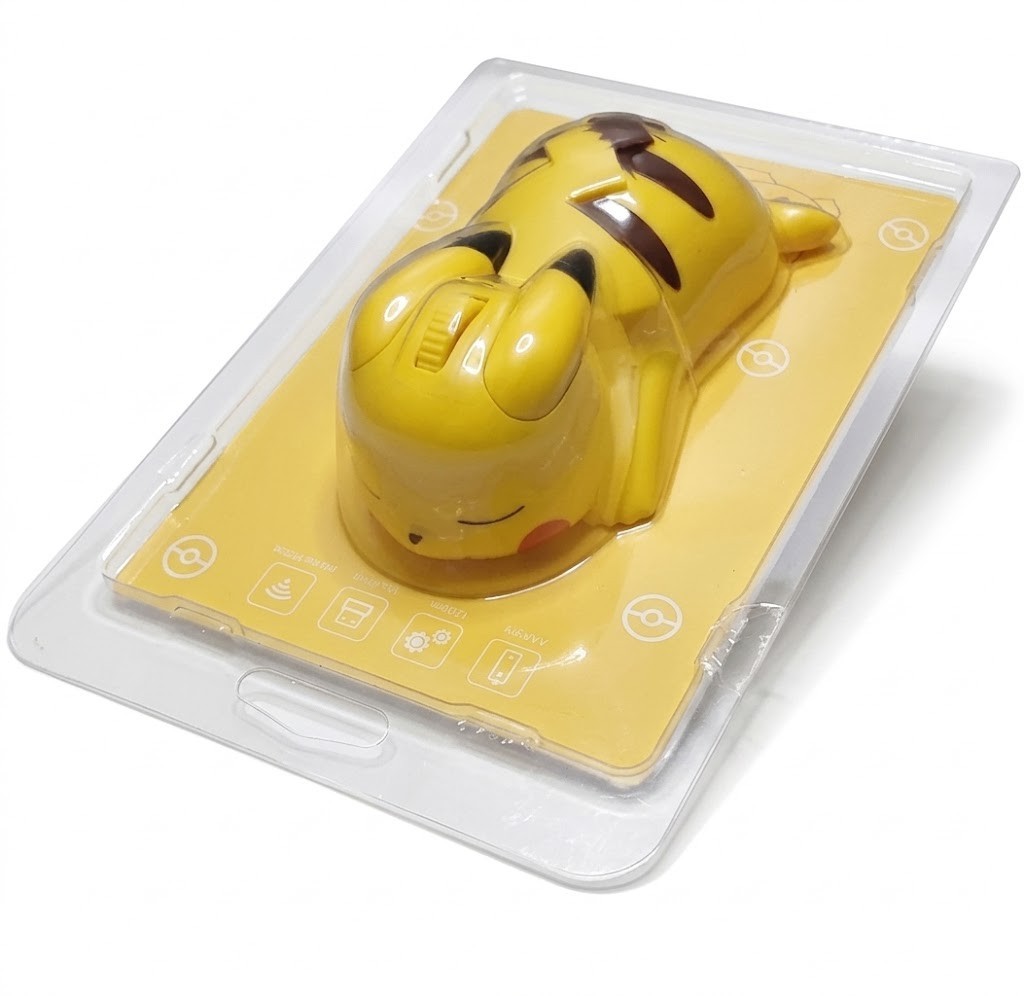 Pokemon Pikachu Wireless Mouse 1200 DPI Bluetooth 5.2 Dual Mode Office NEW
