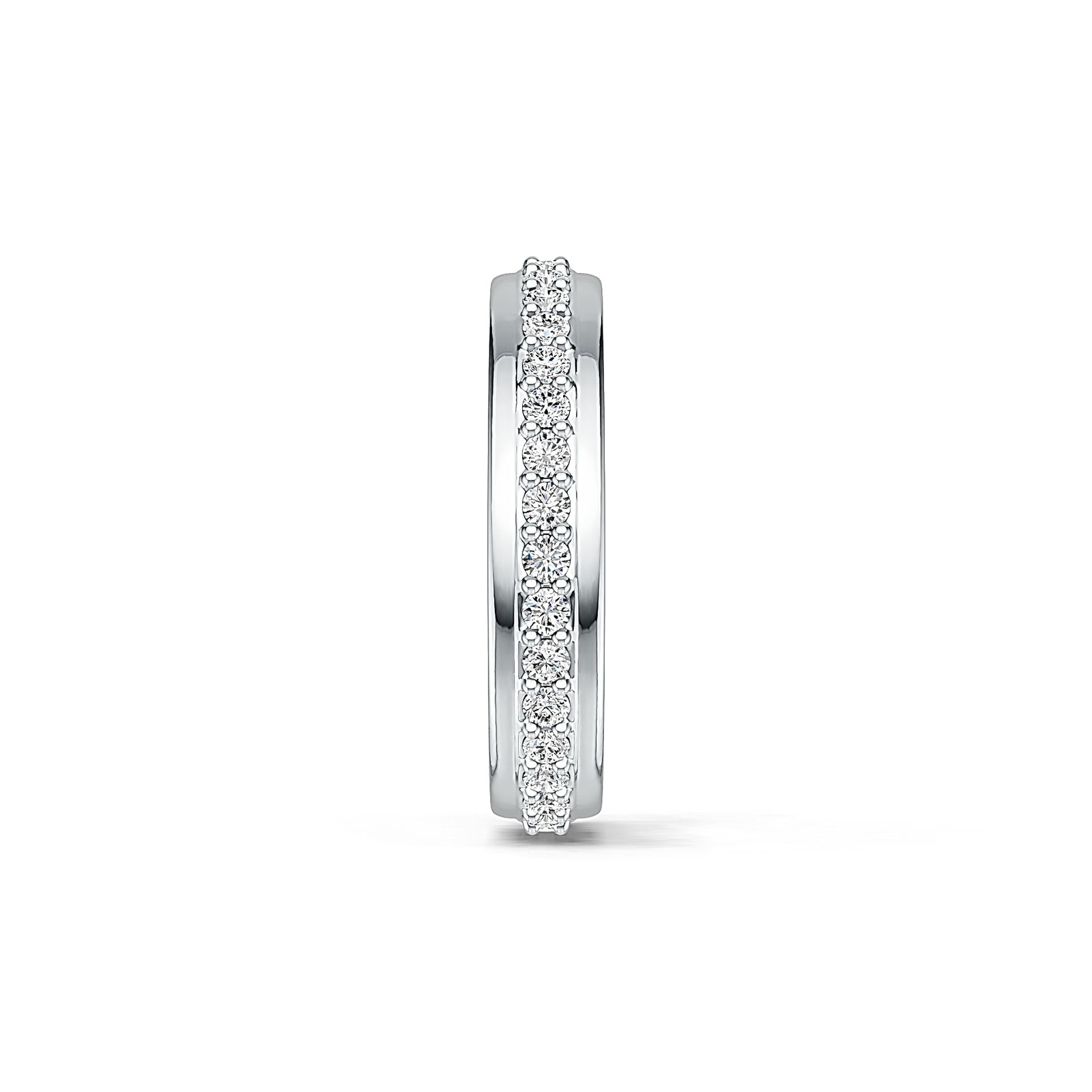Sterling Silver Ring Setting Round White Topaz
