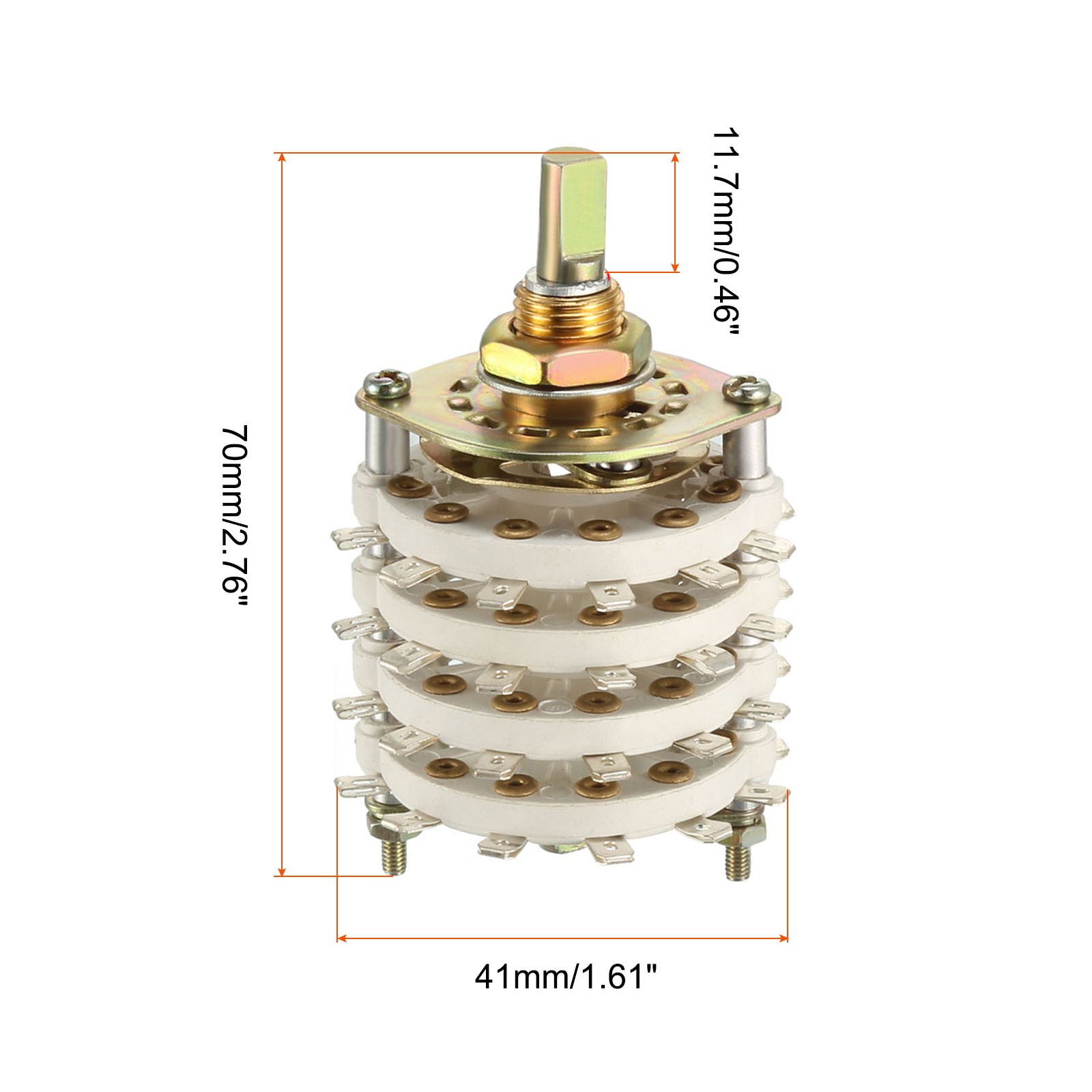 Band Selector Rotary Switch 4P8T 4 Pole 8 Position 4 Deck