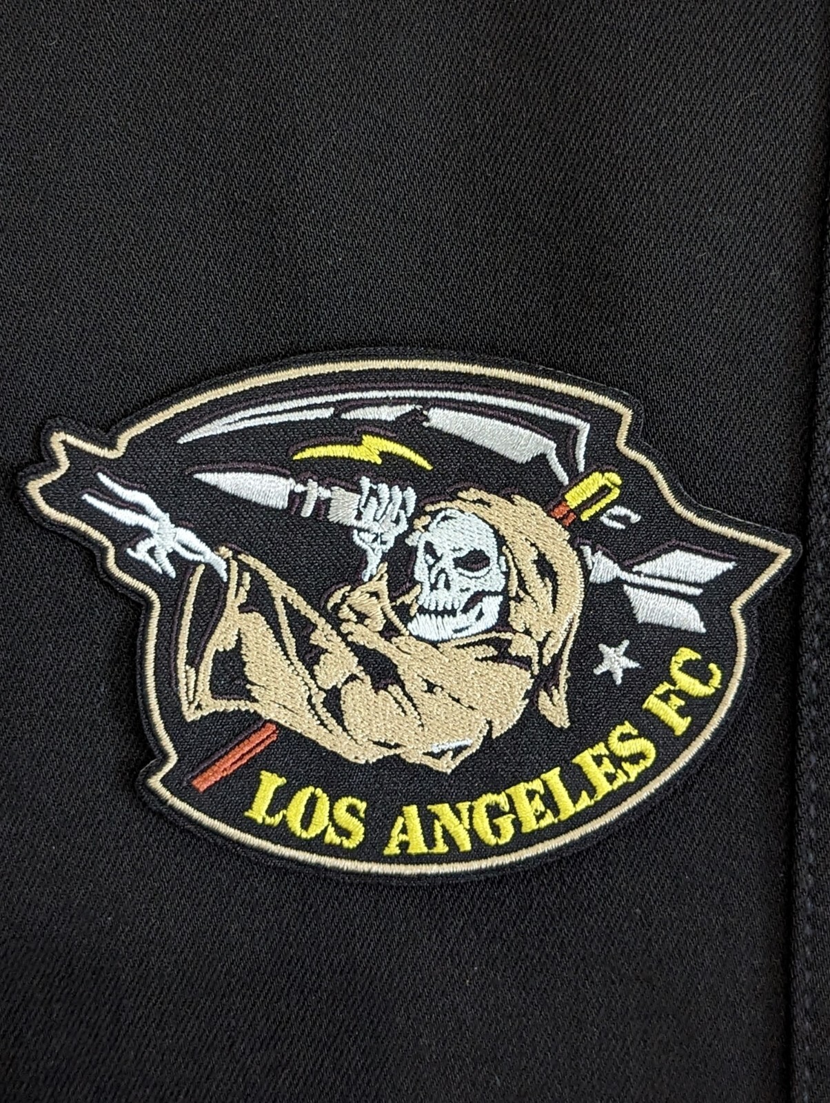 LAFC PATCH MILITARY REAPER MISSILE DEATH LOS ANGELES VEST JACKET SHIRT HAT SCARF