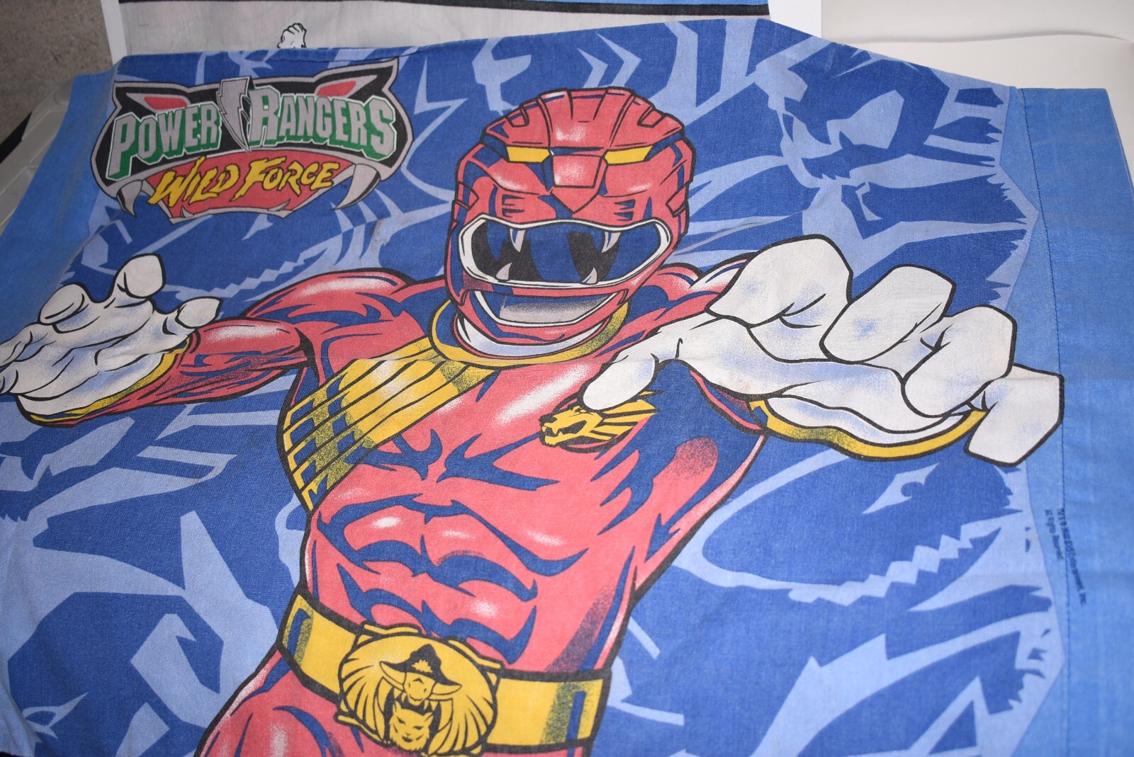 Power Rangers Pillowcase 2002 Wild Force Standard Size & Twin Bed Sheet