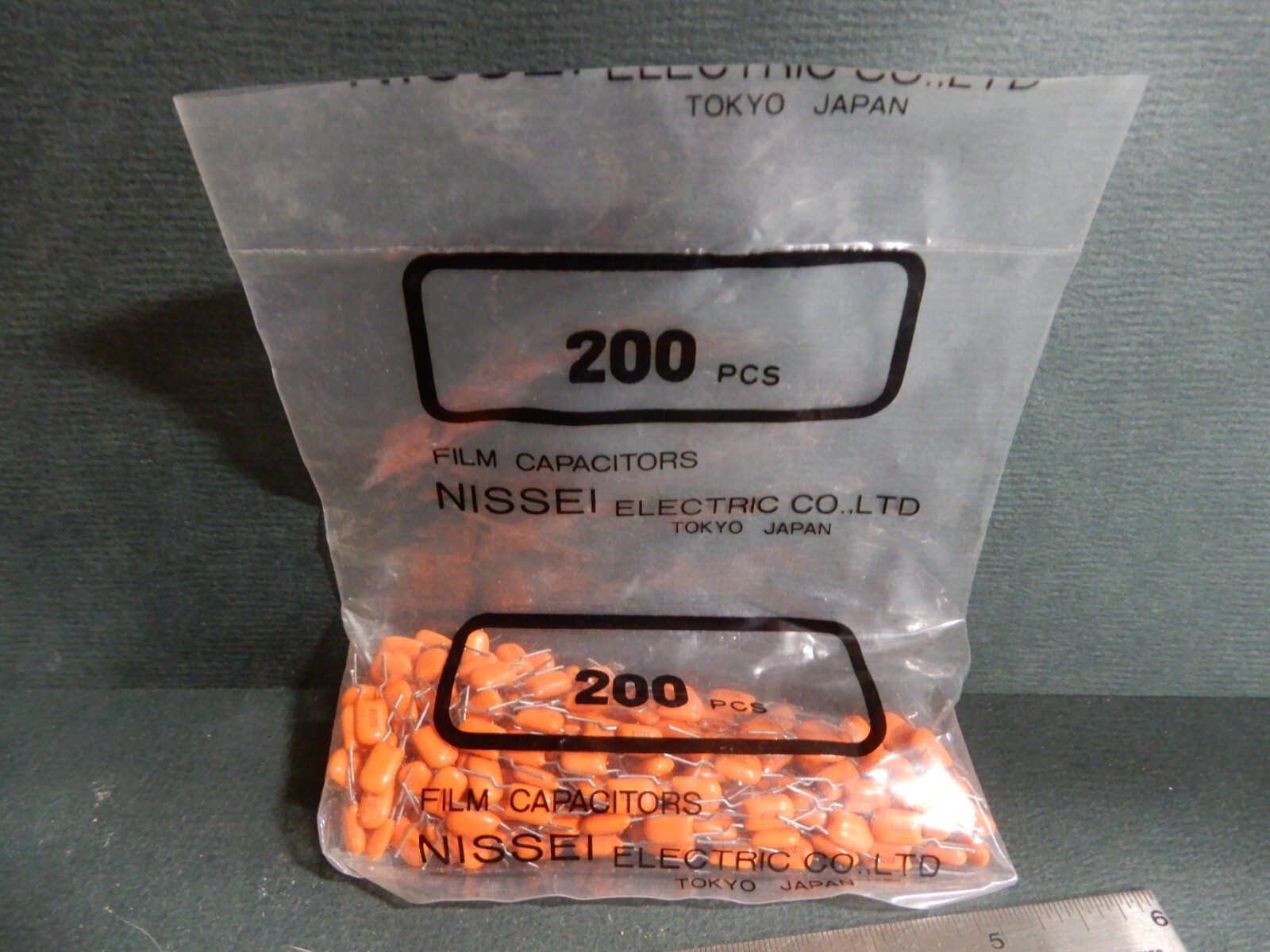 Nissei Electric Radial Lead Audio Film Capacitors .0033uf 3300pf ?V Qty 200 NOS