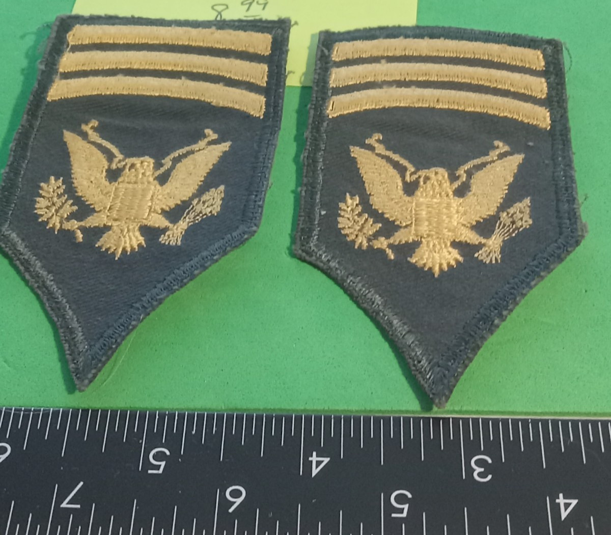 US Army Vietnam Era Specialist 7 Patch Set - No Glow UV