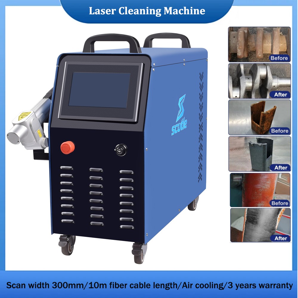 1500W/2000W Fiber Laser Cleaning Machine for Rust Oil Paint Removal Tire