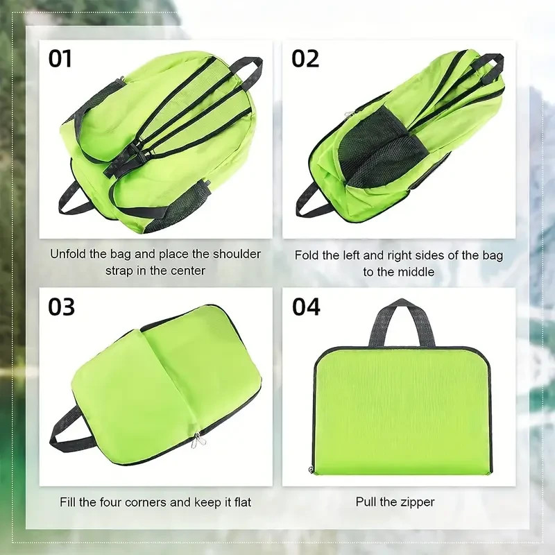 Lightweight Backpack1pc Foldable Travel Backpack Large Capacity Hiking Backpack