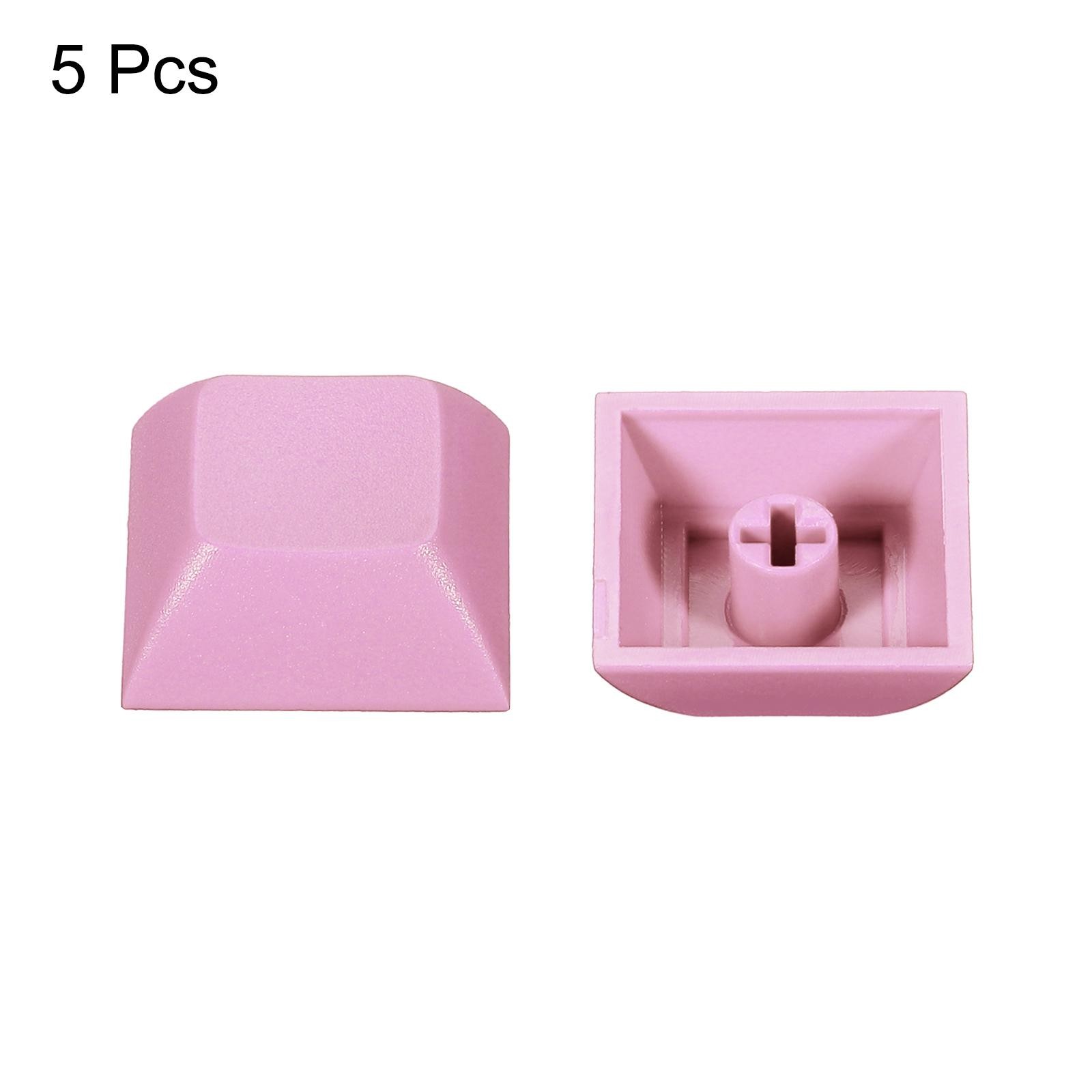 1U Blank Keycaps, 5 Pack MX Keyboard Replacement Universal PBT Mechanical, Pink