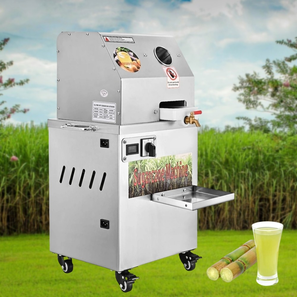 Electric Sugarcane Juicer Stainless Steel Extractor Squeezer 350W Food Truck USA