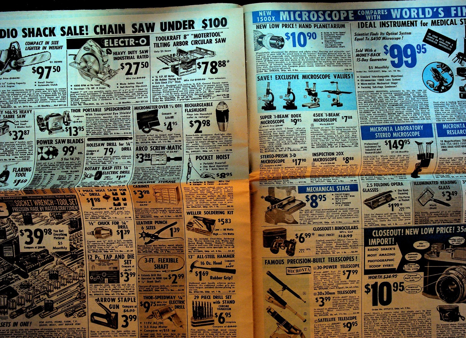 Radio Shack Fall 1960 Catalog Circular Stereo Preamp Speaker Camera Transistor