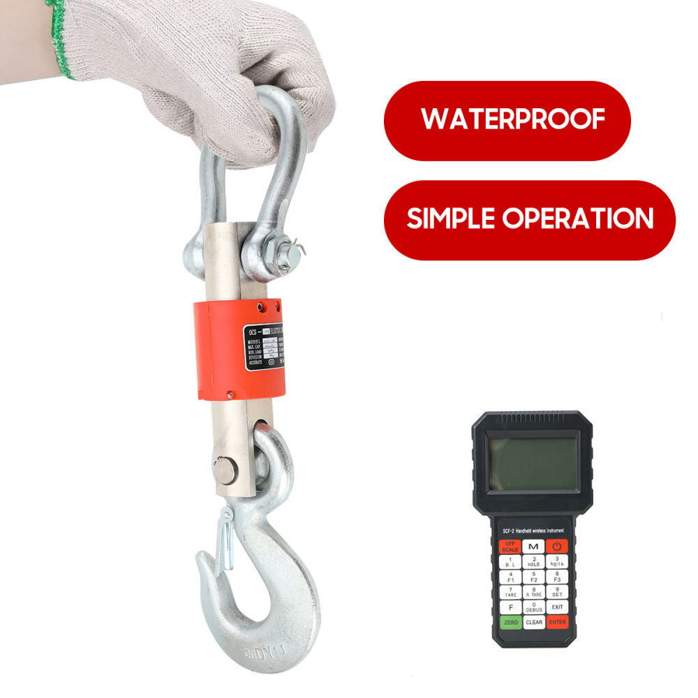 Wireless Digital Electronic Hanging Crane Scale Remote Control Crane Scale 10T