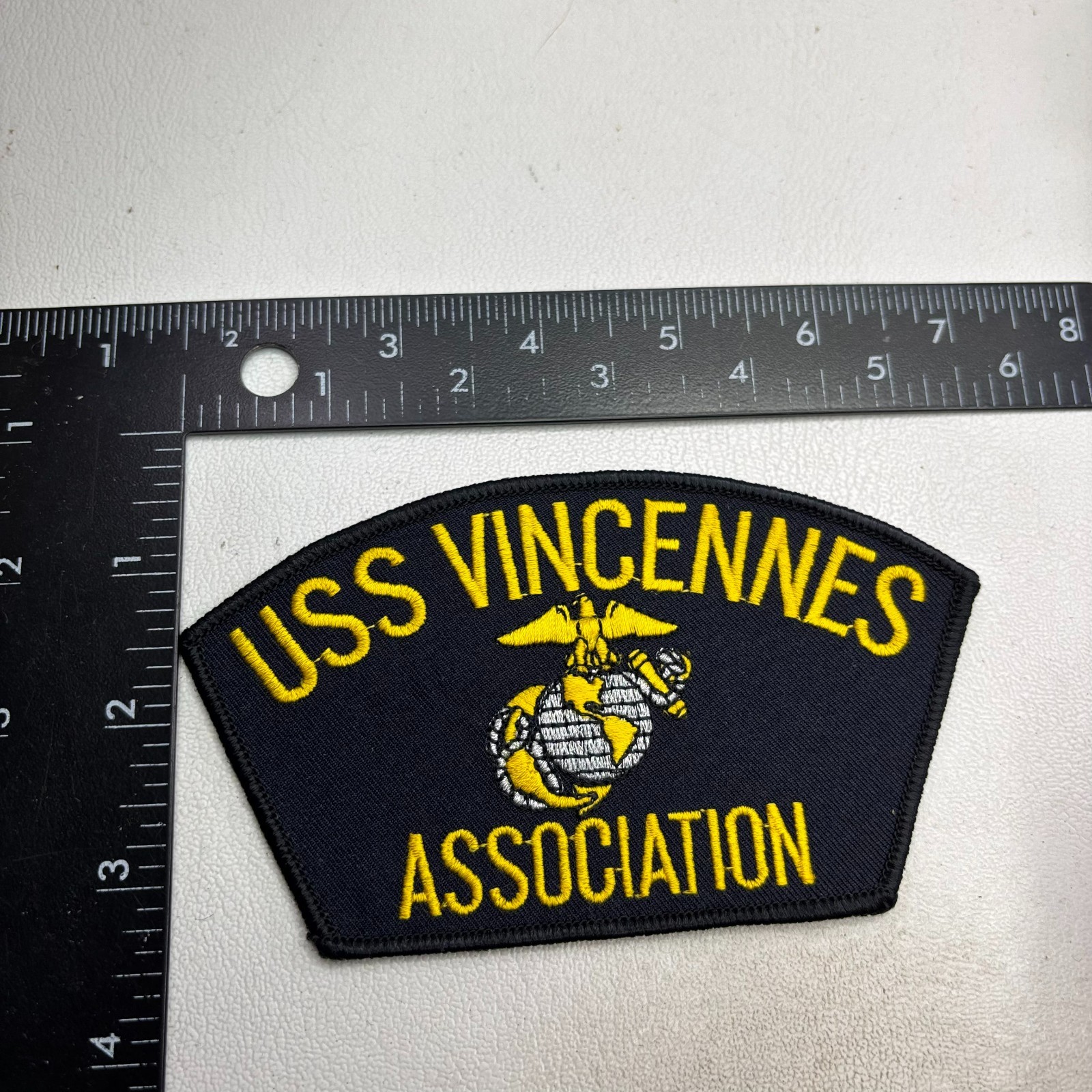 Marine Corp Eagle Globe Anchor USS VINCENNES ASSOCIATION Hat Patch 27V2