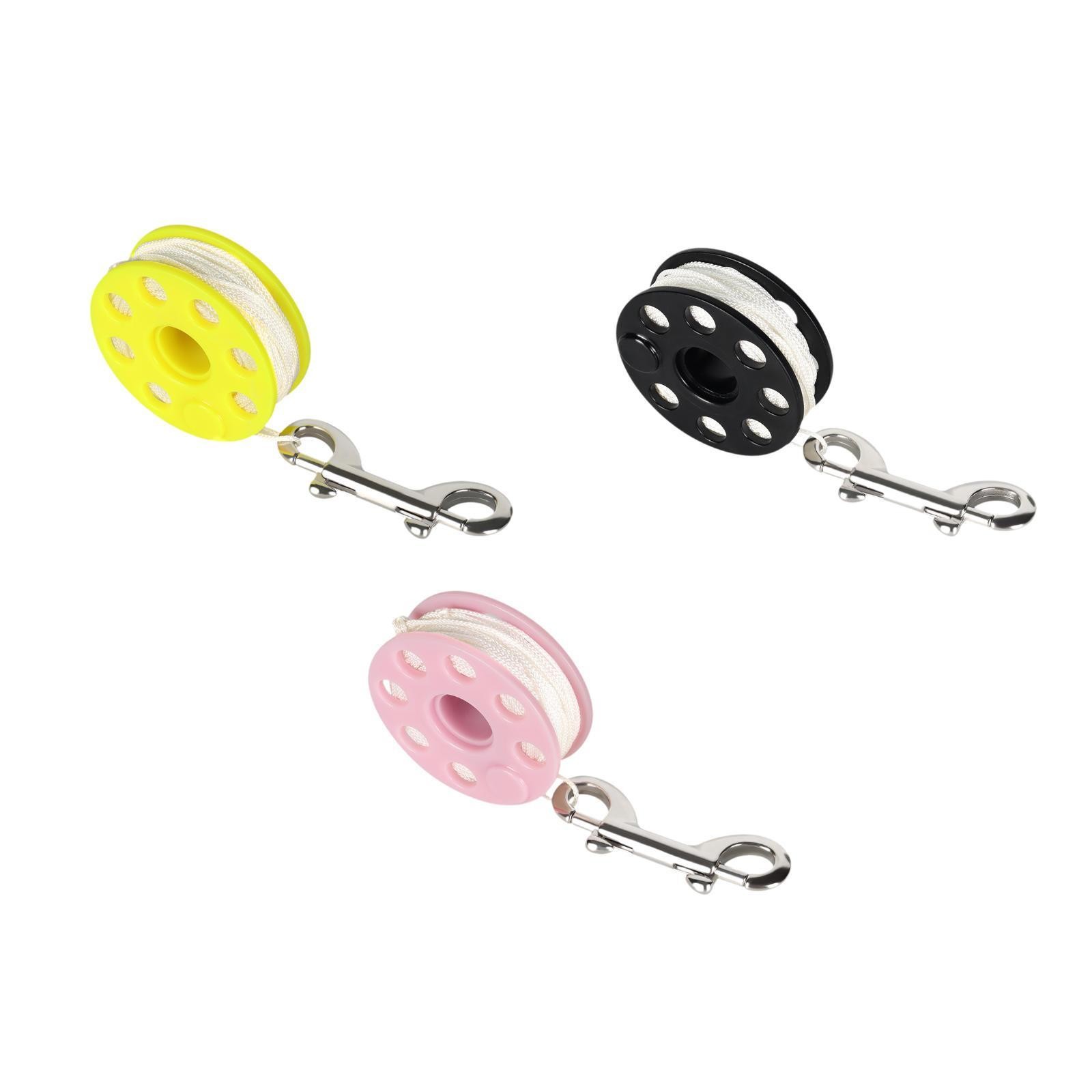 Scuba Diving Reel with Double Ended Bolt Snap Clip for Freediving Snorkeling