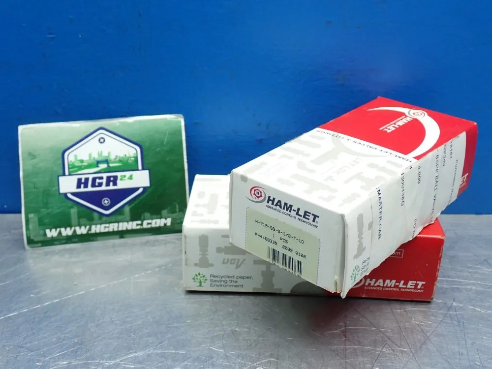 HAM-LET H-710-55-G-1/2-T-LD COMPRESSION LOCKING HANDLE BALL VALVE UNIT, 2PCS