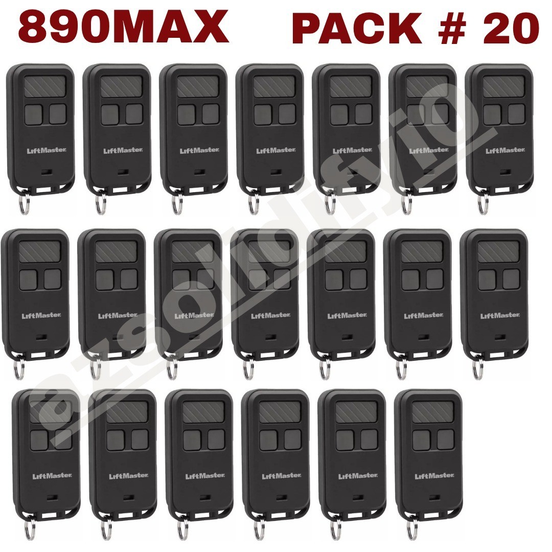 LiftMaster 890MAX +2. security Mini Key Chain Garage Remote Control PACK # 20