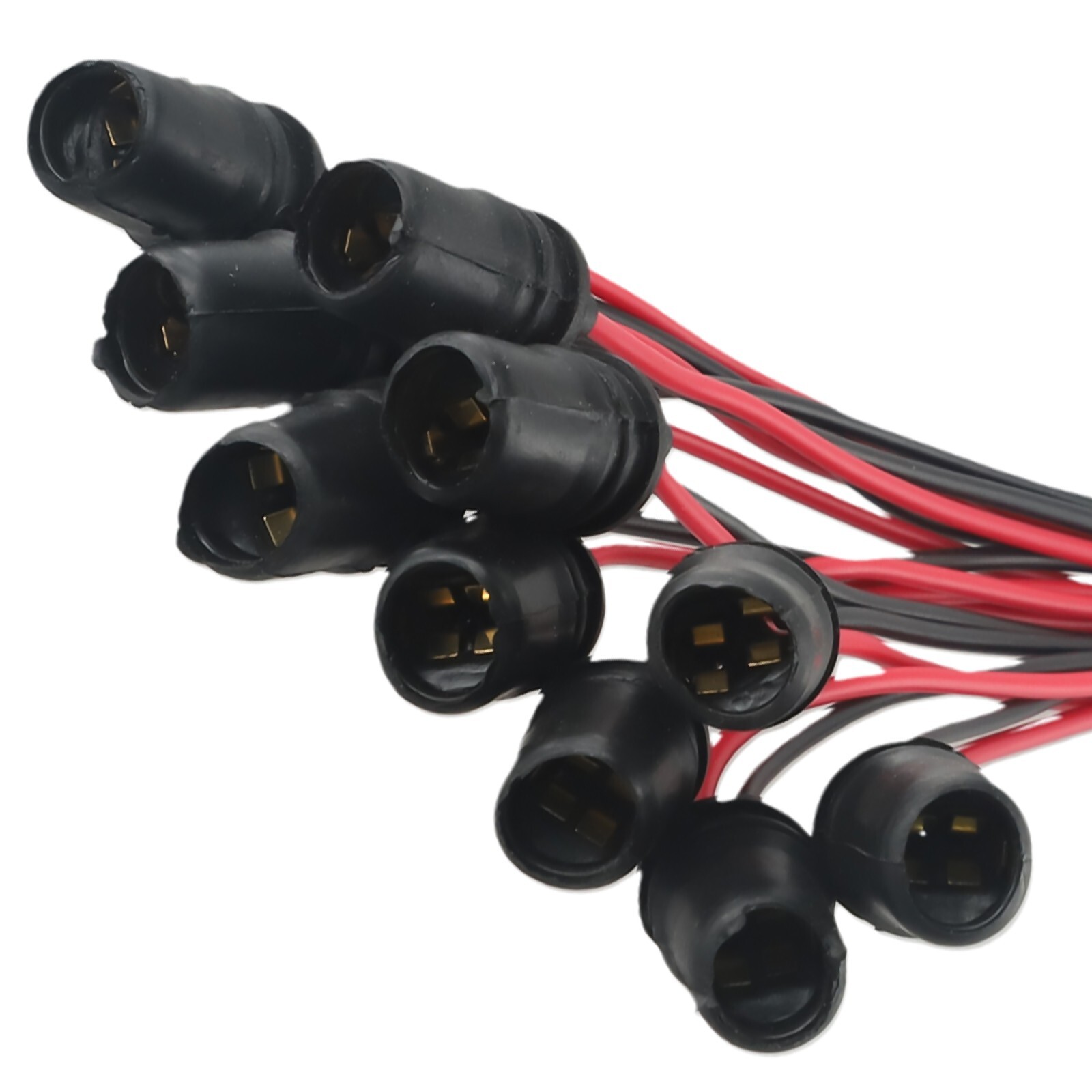 F-Type Rubber Car Auto Light Bulb Round Socket Lamp Holder Base Connector