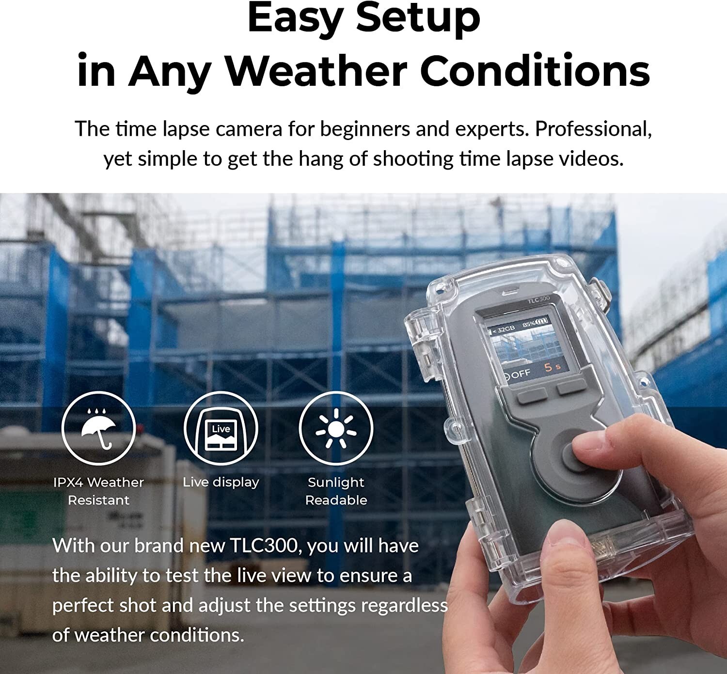 Brinno Time Lapse Camera BCC300-C Bundle, Timelapse Camera Outdoor Construction