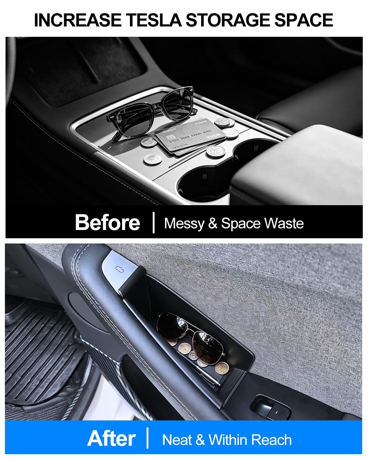 for Tesla Door Handle Storage Model Y Refreshed Juniper 2025 2026 Container M...