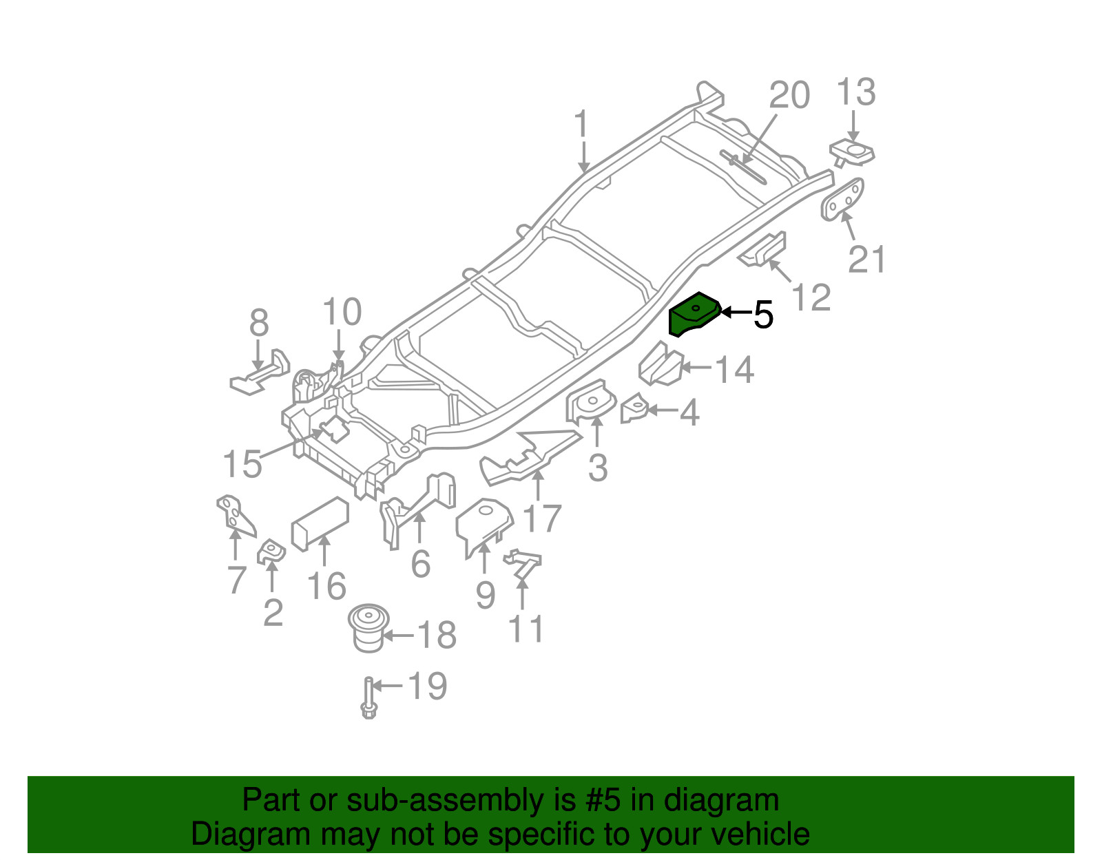 Genuine Nissan Frame Rail Bracket 95141-EB030
