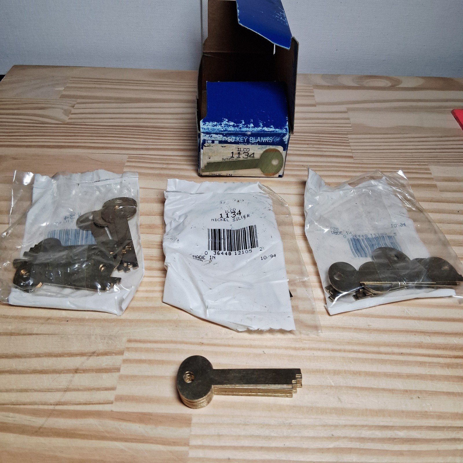 37 ILCO 1134 Key Blanks Nickel Silver