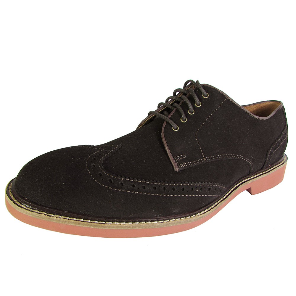 Cole Haan Mens Franklin Wingtip Lace Up Oxford Shoes, T Moro Suede, US 11.5