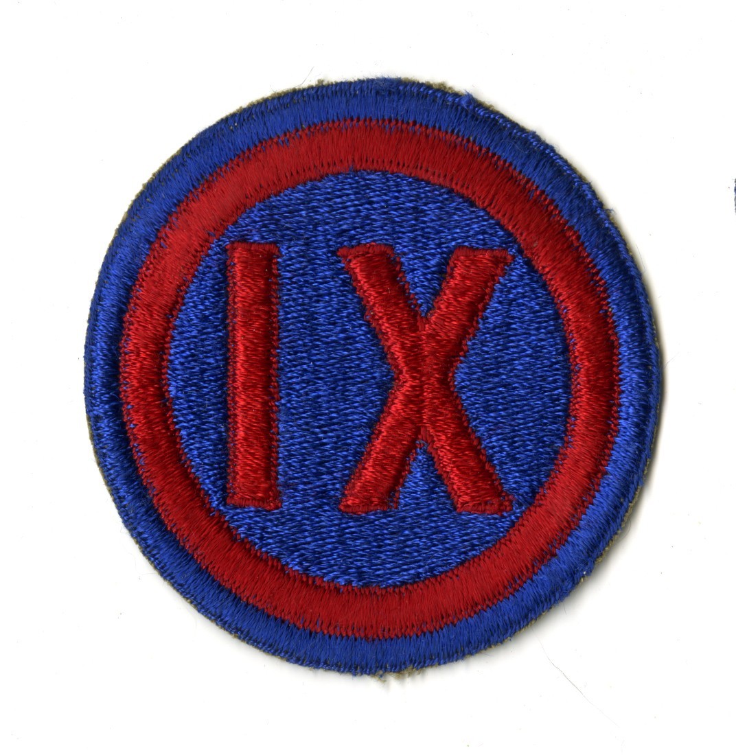 IX Corps White Back Patch WWII Vintage Pacific Theater