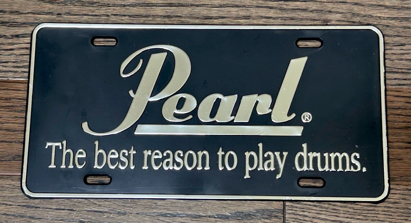 Vintage Pearl Drums License Plate For Car Dated Oct, 2007 Nice Rare Piece ￼