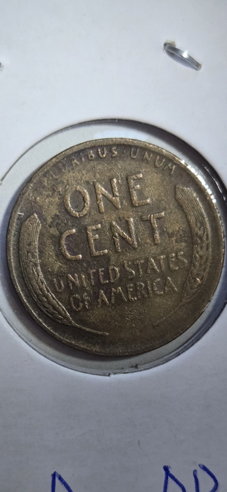 1945 S Lincoln Cent With Reverse Motto Weak Error And Tilted S, Mintmark!