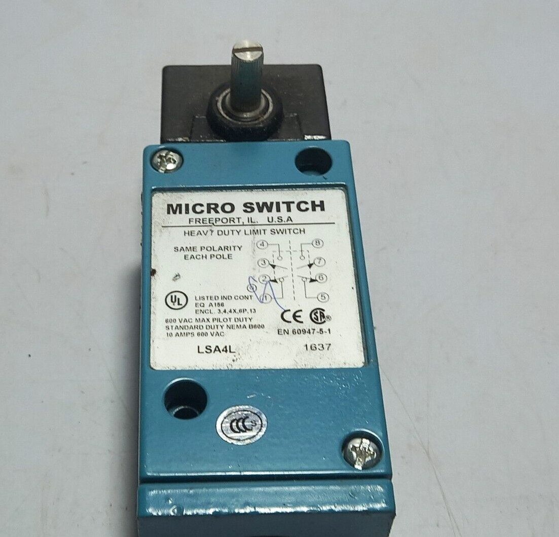 Honeywell LSA4L Micro Switch / EN 60947-5-1 /600 VAC Max Pilot Duty
