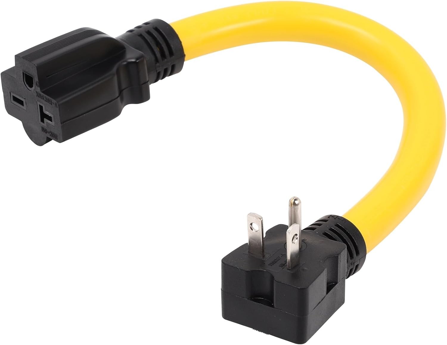 ONETAK NEMA Right Angle 5-20P to 6-15R 6-20R 120V 20 Amp 3 Prong yellow/black