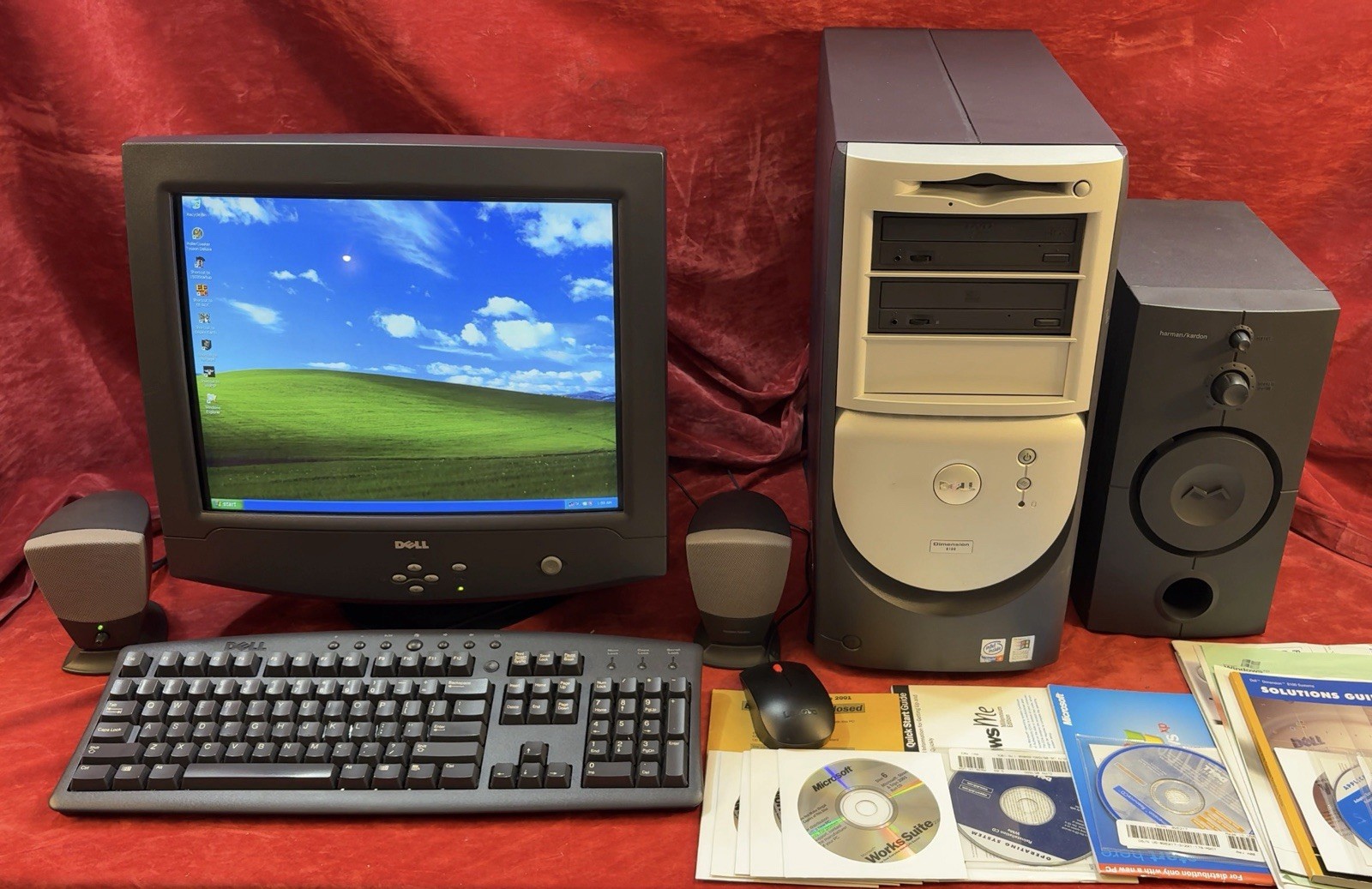 Complete Vintage DELL Windows ME/98/XP Triple-boot Retro PC System Year 2000 Y2K