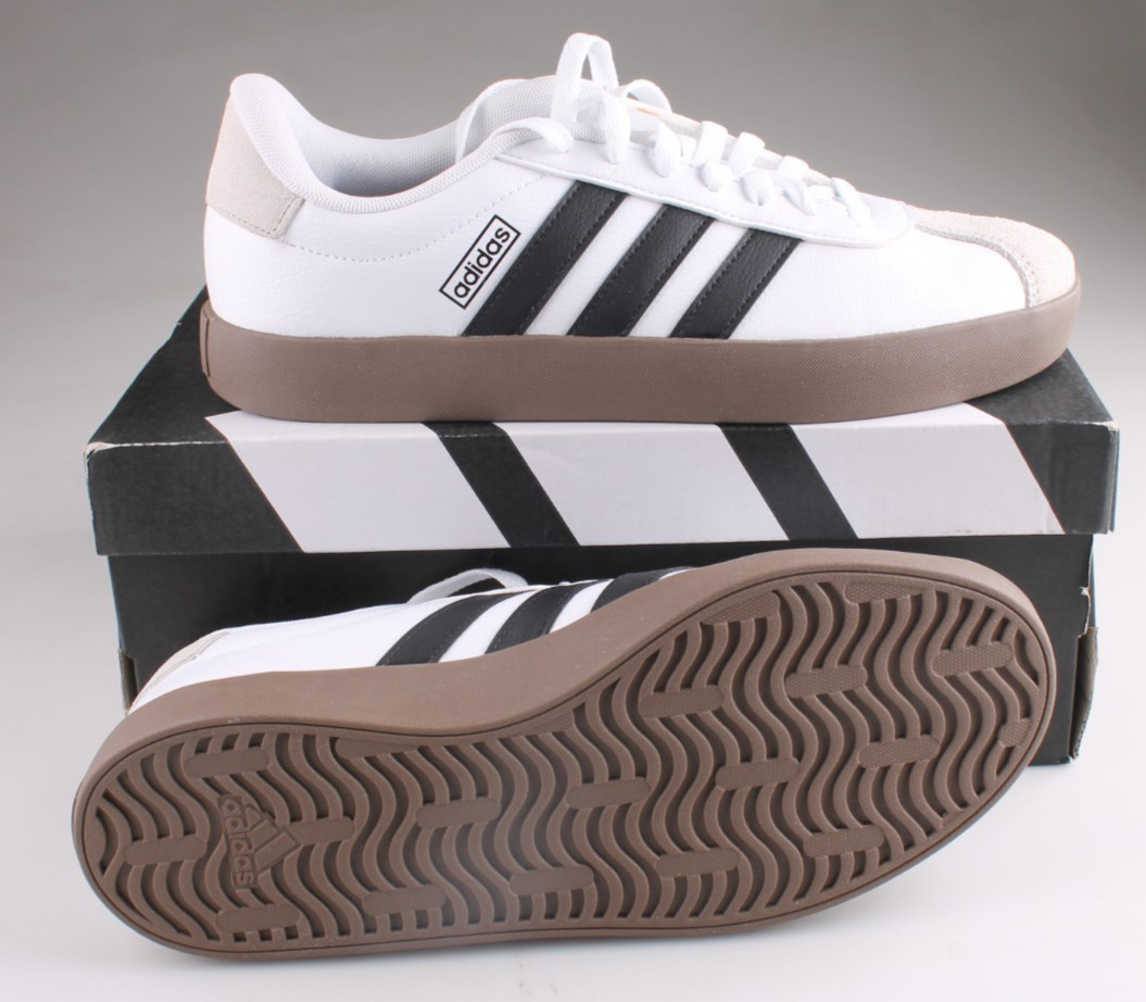 ADIDAS VL Court 3.0 Shoes Women's Size 8.5 White / Gum New In Box Sneakers