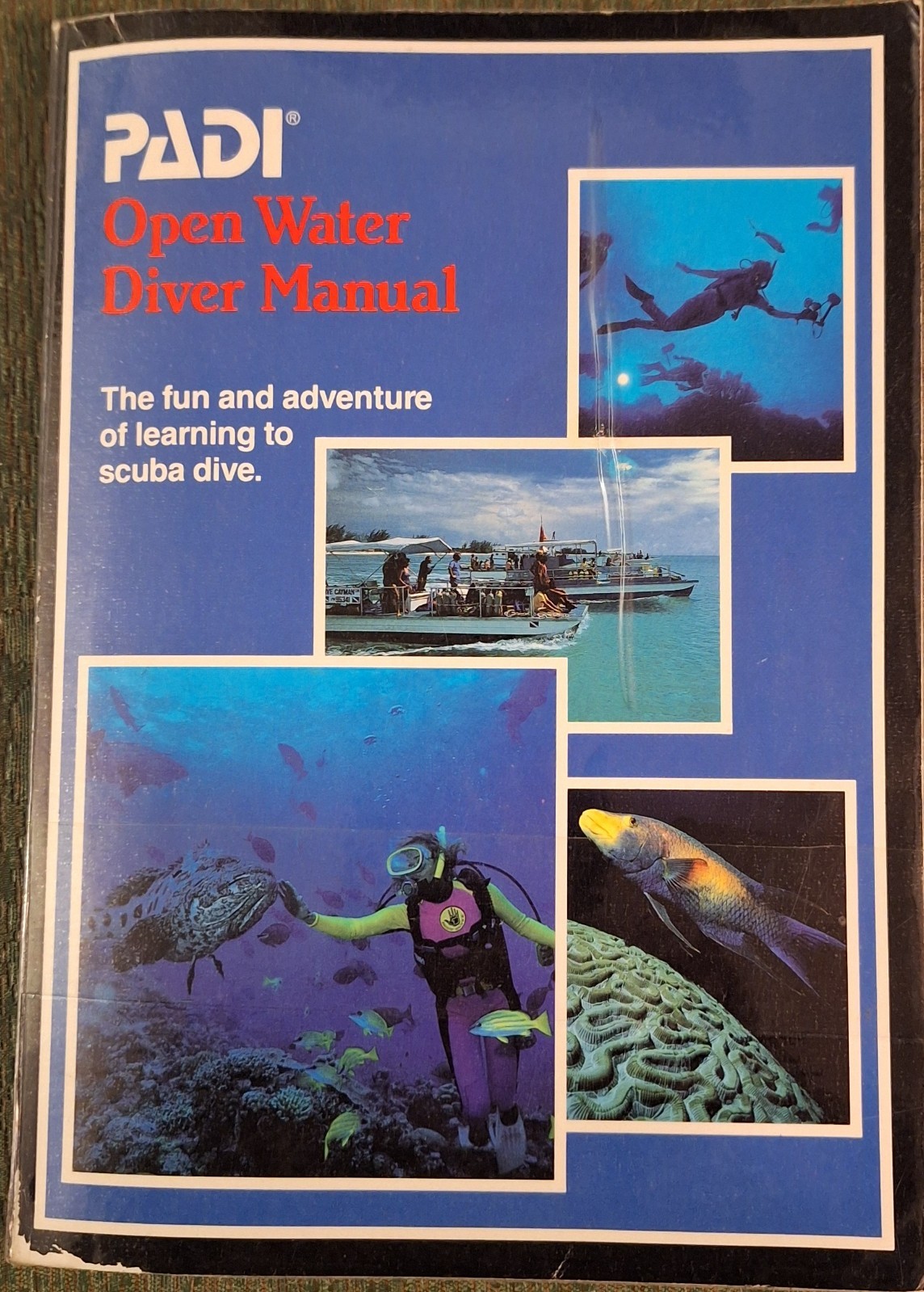 Vintage PADI Open Water Diver Manual (1990) w/ Dive Planner Tables