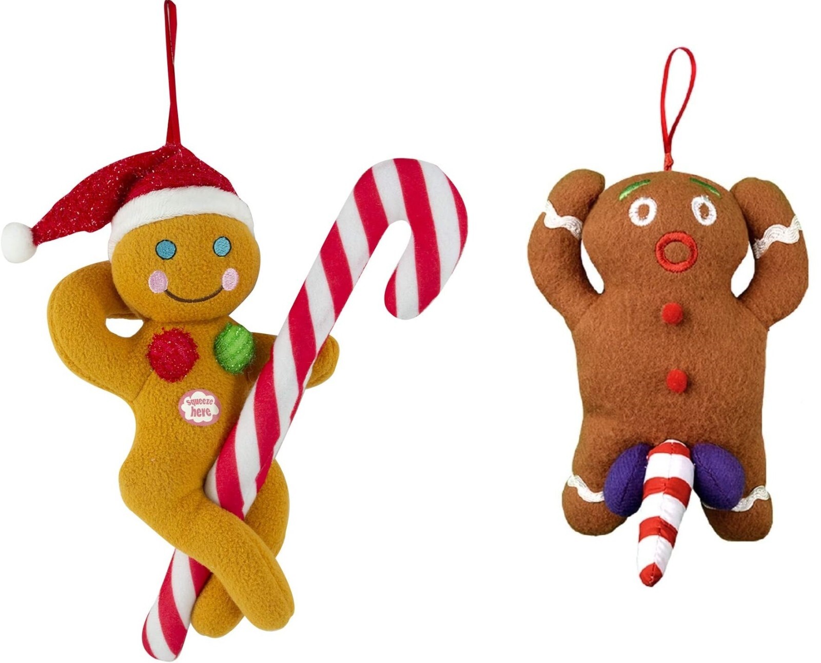 Adult Christmas Décor Xmas Dirty Gingerbread Man & Sexy Pole Dancer Ginger Woman